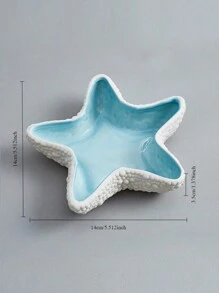 1 pieza Bandeja de cerámica con conchas, estrellas de mar y almejas, Cuenco de almacenamiento creativo rosa, Organizador de joyería Plato, Recipiente para almacenar brazaletes, aretes, collares y dulces para la mesa de entrada, decoración del hogar, fiesta de cumpleaños, viaje de vuelta a la escuela