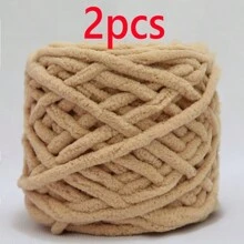 1/2/3/5 卷,约 90-100g/根冰条编织单股粗纱,适用于 DIY 围巾、包、拖鞋、玩偶、毛毯、靠垫、毛绒玩具(颜色随机) - 彩色 - 查看 20