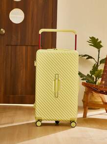 20 英寸/24 英寸/28 英寸超大行李箱，带加强型宽手柄、耐压、干湿分离、耐磨静音万向轮、USB 充电端口、多功能可折叠杯架 - 拜耳 PC 材质是一款硬壳行李箱，适合长期旅行旅行箱旅行箱行李箱旅行箱随身行李箱袋，适用于学校学校配件学校用品 - 黃色 - 查看 4