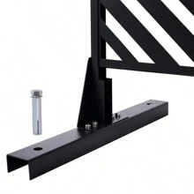 Outdoor & Indoor Privacy Screen Metal Privacy Screen 76" H*48" W, Freestanding Decorative Privacy Screen For Deck Balcony Patio, Privacy Fence Panels For Outside Lawn Garden PS113 BLACK - 黑色 - 查看 10