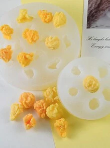 New 2pcs Popcorn Shape Silicone Candle Mold, DIY Homemade Candles Craft For Family