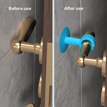无需钻孔的门把手保护垫，静音软硅胶门挡保险杠，家居装饰安全门垫防撞最佳礼物 - 彩色 - 查看 4