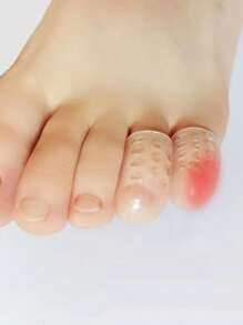 50 piezas/Paquete Protectores de dedos de los pies de silicona: Elásticos, anti-fricción, transpirables, a prueba de sudor, protegen eficazmente las uñas de los dedos de los pies, inodoros, talla grande cómodos para correr y caminar. Fundas de gel para los dedos de los pies, protectores de dedos de los pies de silicona anti-fricción, fundas transpirables para los dedos pequeños, unisex. - transparente - Ver 5