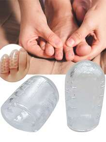50 piezas/Paquete Protectores de dedos de los pies de silicona: Elásticos, anti-fricción, transpirables, a prueba de sudor, protegen eficazmente las uñas de los dedos de los pies, inodoros, talla grande cómodos para correr y caminar. Fundas de gel para los dedos de los pies, protectores de dedos de los pies de silicona anti-fricción, fundas transpirables para los dedos pequeños, unisex. - transparente - Ver 3