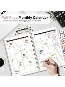 1pc Budget Planner, Simple Daily Weekly Monthly Budget Planner With Expense Tracker And Financial Analysis, Easy To Start, PINK Undated Financial Budget Planner With Period Goals, Back To School Supplies, Office Supplies - Nhiều màu - Xem 4