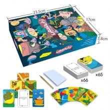 23.5x17x3.8cm Arabic Language Card Game, Fun Board Game For Family Gathering, Party, Tabletop - Dusty Blue - View 8
