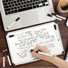 10 unidades de bolígrafos de marcador de pizarra lavables con tapas de goma, marcadores no permanentes para pizarra, aula, oficina, hogar (negro), juguetes para niños, bolígrafos, marcadores, bolígrafos a granel, artículos de papelería con goma, marcador de puntos, de vuelta a la escuela - Multicolor - Ver 3