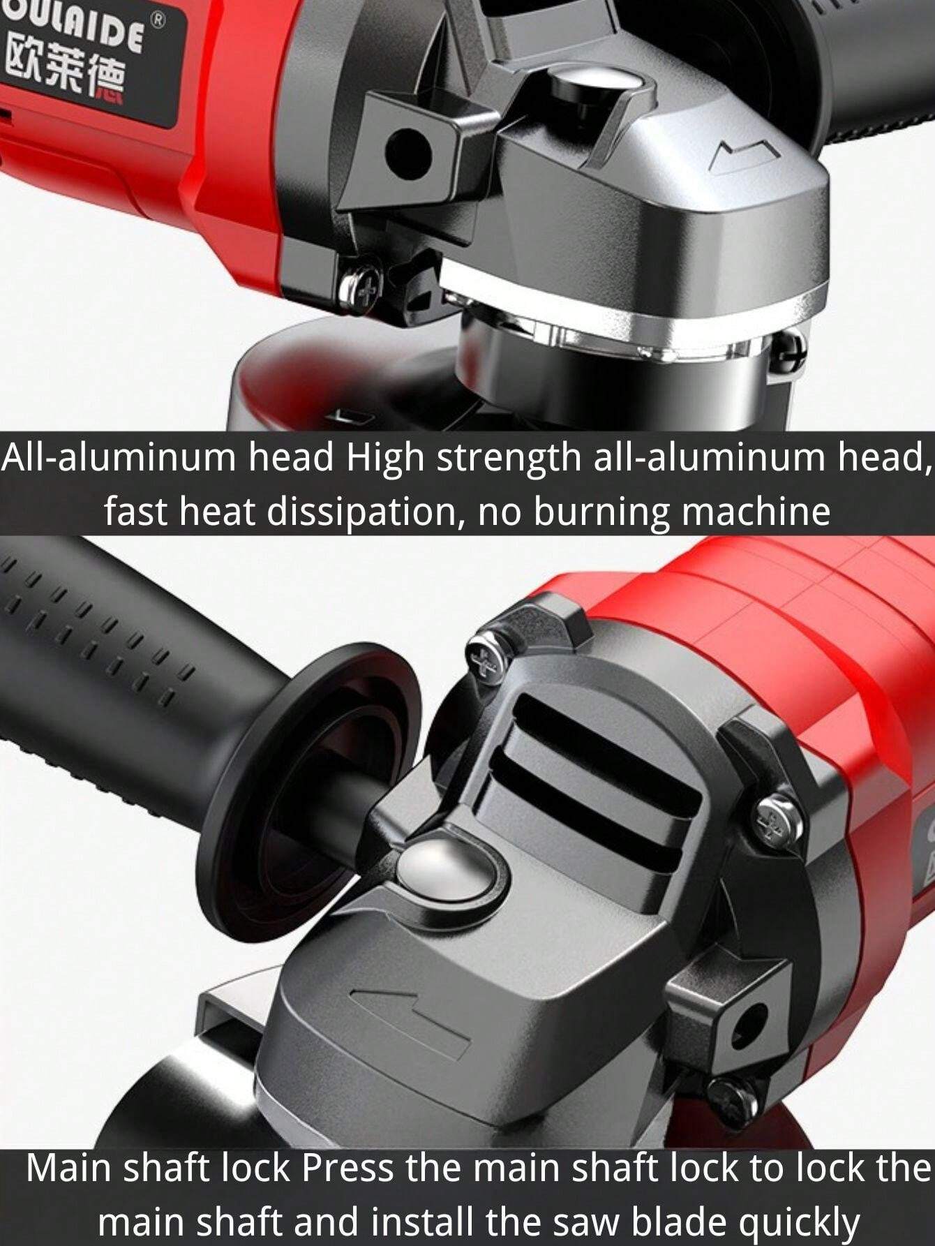 1 Piece Angle Grinder, Brushless Electric Grinding Tool,3 Gear