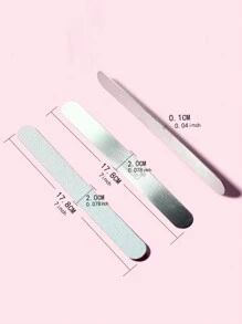 13件套100/180目不锈钢指甲锉 - 灰色 - 查看 7