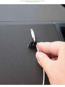 Bộ 8 kẹp đa năng cho xe hơi, kẹp giữ dây cáp USB ô tô, kẹp giữ tai nghe/dây điện trên xe hơi - màu đen - Xem 2