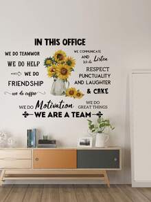 mama look 2 miếng/4 miếng 30*60cm/11,81*23,62in Miếng dán tường hình cây trồng trong chậu hình hoa hướng dương cho phòng khách phòng ngủ Miếng dán trang trí có thể tháo rời bằng PVC, tranh tường phòng tắm - Nhiều màu - Xem 3