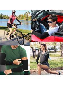 4 paires/1 paire de manches de protection UV rafraîchissantes pour hommes et femmes, manchon de protection contre le soleil long pour le cyclisme