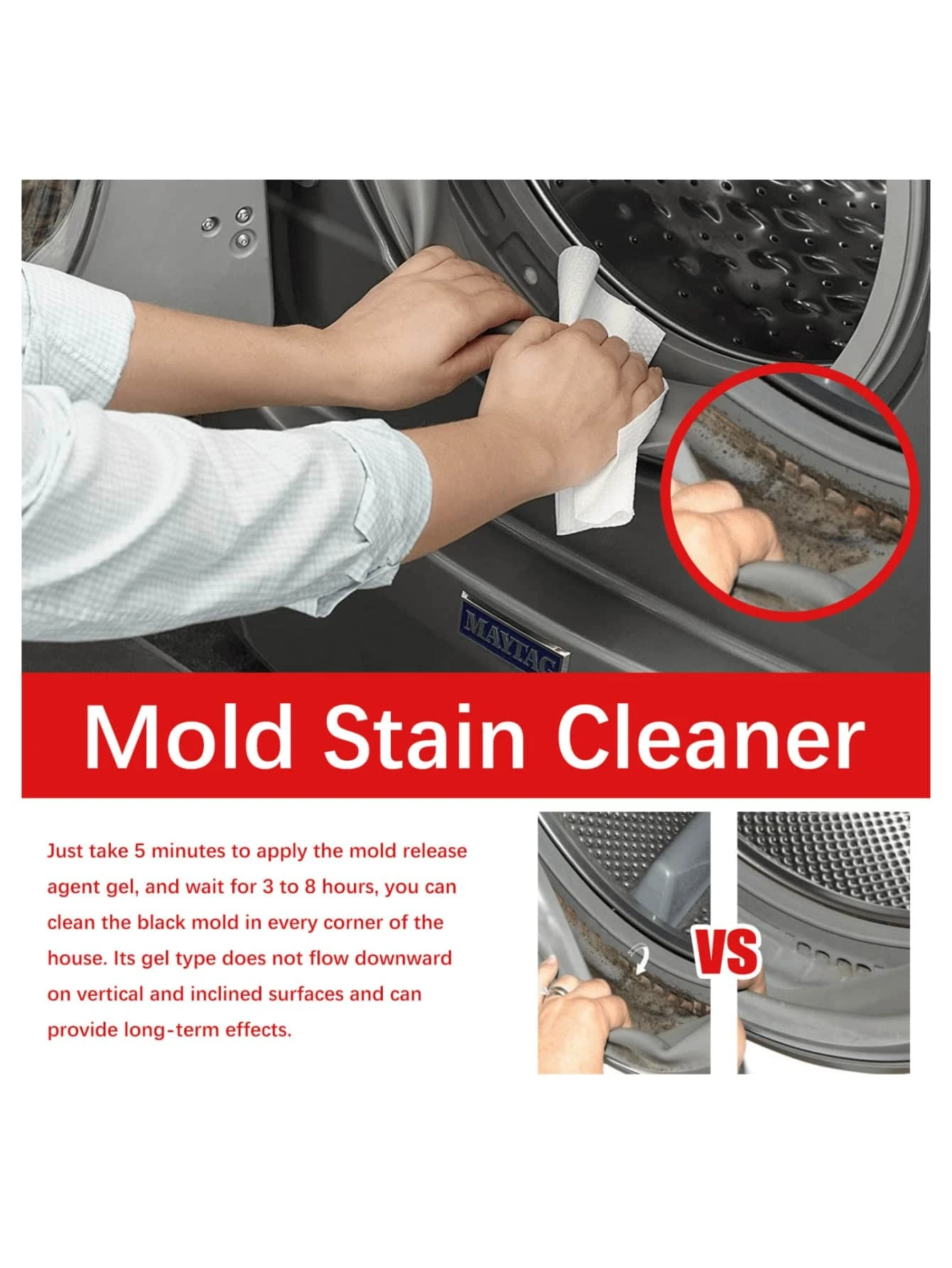 MultiPurpose Mold Remover Gel For Wall, Tile Grout, Refrigerator