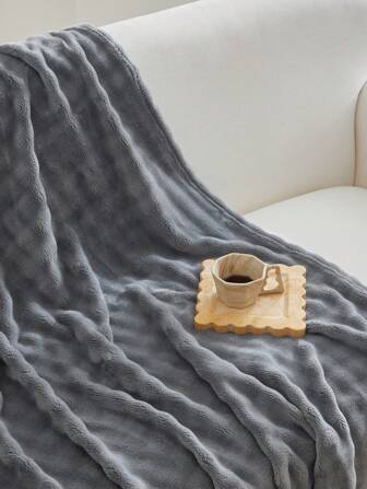 1 Stück Flanelldecke, einfarbig in tiefschwarz, weich und gemütliche Decke für Bett, Sofa, Raumdekoration, Winter