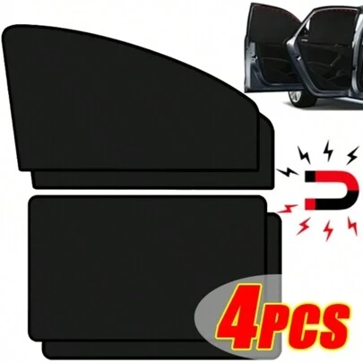 Magnetic Curtain Protector Car Window Sunshade, Car Side Window Sunshade, Sunscreen, Heat Insulation And Cooling, UV Protection, Thermal Privacy Curtain, Suitable For Most Models