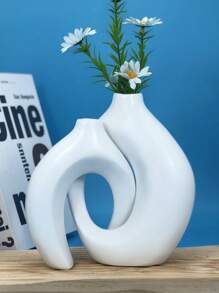 2 Stück/Set minimalistischer Kunsthandwerk Vase, Heimdekoration Accessoires geeignet für Wohnzimmer, Arbeitszimmer, Schlafzimmer, Feiertags-Party, Esszimmertisch, Blumenvase Heimdekoration Neujahrsgeschenk - Verschiedenfarbig - Übersicht 6