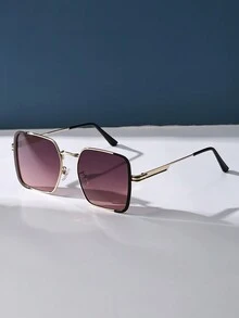 Kính mát cổ điển thời trang khung kim loại vuông Retro bằng nhựa, trang trí cho kỳ nghỉ du lịch ngoài trời, bãi biển, bảo vệ tia UV, trang phục cơ bản hợp thời trang và phù hợp với áo len, quần jean, quần nỉ, áo khoác hoodie, váy và áo sơ mi dài tay - Nhiều màu - Xem 3