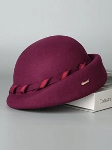 新款秋冬女士羊毛贝雷帽，时尚百搭大围礼品帽，卷边碗帽