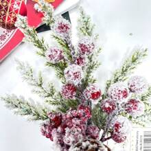 Christmas Simulation Pine Needles, Pine Cones, Red Fruit Branches, Christmas Decorations, Flower Arrangements
