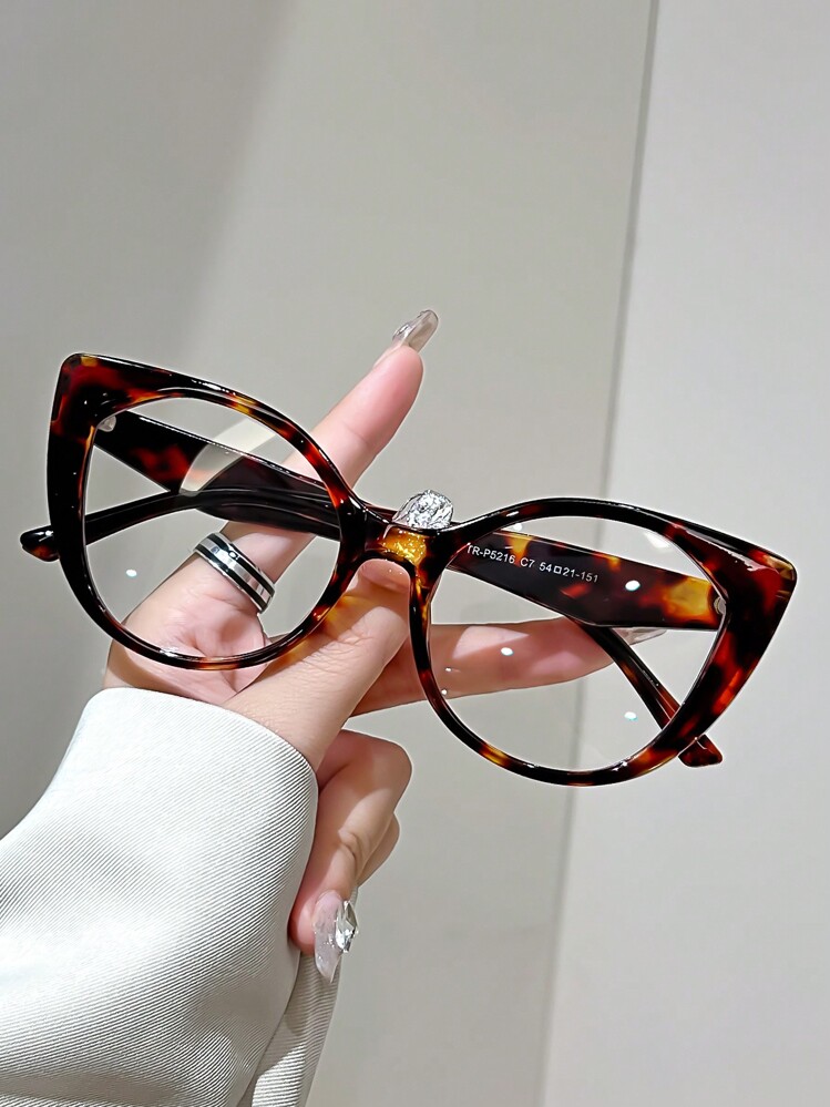 1 副优雅舒适的女士老花镜，复古猫眼风格，透明镜片，放大倍数 +1.0 至 +4.0，适合老年人阅读 - 透明 - 查看 26