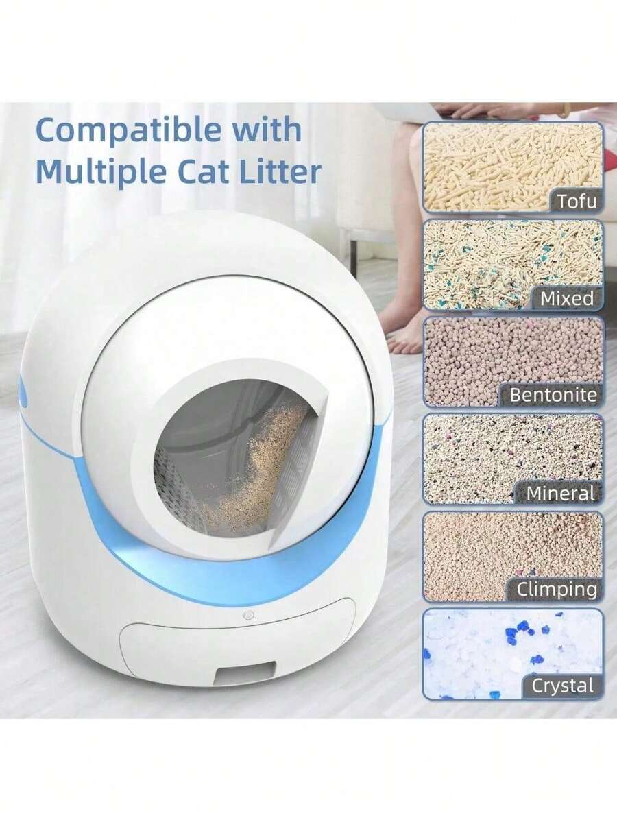 REDSASA Self Cleaning Cat Litter Box, Automatic Litter Box With 2.4G