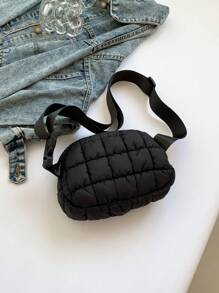 Quilted Puffy Waist Bag, Fashion, Super Comfy, Adjustable Crossbody Bag, Suitable For Women, Perfect For Running, Shopping, Hiking And Workout Organizer Storage Storage Bag Organization