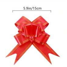 20pcs Large Clear Cellophane Bags With 20pcs Large Pull Bows Set For Baskets & Gifts Packaging, Perfect For Halloween, Thanksgiving, Christmas, Valentine's Day, Father's Day, Mother's Day And Birthday Party Valentine's Day - Clear - View 5