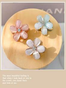 12 件混色套装，合金水晶花发夹，精致花发夹 - 彩色 - 查看 7