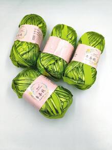 4pcs DIY Faux Leather Fabric Strips, Suitable For Crochet And Knitting - Total Weight 14.1 Oz (Approx. 390g/3.53oz), Length 36 Yards, Ideal For Making Bags, Blankets, Pillows And Rugs - Unique Metallic Colors, Polyester - Multicolor - View 27