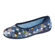Sleepers Womens/Ladies Samira Ballerina Slippers - (DF1995) - Cadet Blue - View 1