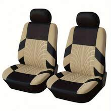 Universal Car Seat Covers - 2 Seater Set, Breathable Polyester, Split Design, Suitable For Cars, Trucks, Suvs - Hand Wash Or Dry Clean, Seasonal All Year, Filled With Foam, Made Of Polyester (PET) Fabric - Multicolor - View 2