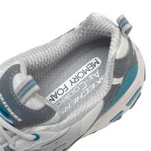 Skechers 女士 D'LITES 系列轻便透气休闲运动鞋，熊猫图案，舒适缓震。 - 灰色/藍色 - 查看 4