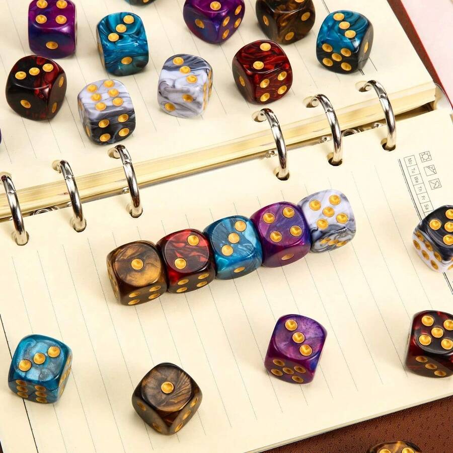 1/6pcs Set Dice Combination, 6Sided D6 Dice, Standard Game Dice