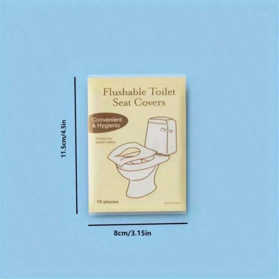 3 Packs (30 Sheets) Toilet Seat Covers, Flushable And Paper Toilet Seat
