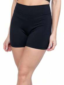 Kit 2 Women's Basic Mid-Thigh Shorts FITNESS Physical Activity FAST SHIPPING - Nhiều màu - Xem 4