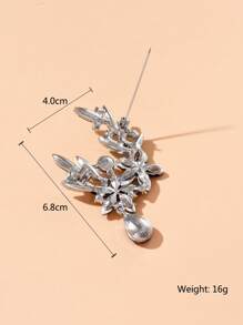 Brosche mit Strass- und Kunstperlendekor