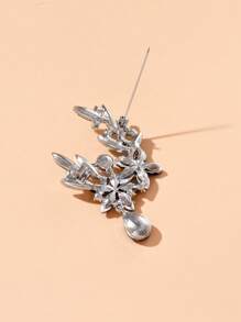Brosche mit Strass- und Kunstperlendekor