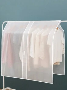 衣柜挂式防尘罩家用大衣西装防尘袋防水透明衣服罩西装收纳袋 - 白色 - 查看 5