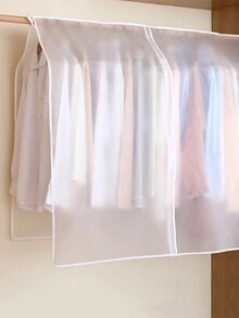 衣柜挂式防尘罩家用大衣西装防尘袋防水透明衣服罩西装收纳袋 - 白色 - 查看 6