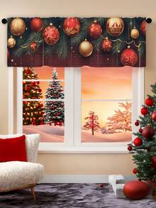 1 件南瓜和秋叶格子厨房窗帘，适用于客厅、卧室、浴室、家居装饰、感恩节和万圣节 - 彩色 - 查看 4