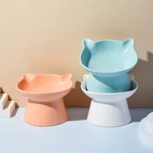 宽边猫碗，陶瓷宠物食品水碗，带凸起支架保护颈部，适用于狗和猫 - 彩色 - 查看 10
