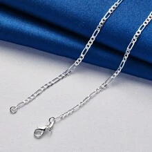 1 szt. 925 posrebrzany naszyjnik z łańcuszkiem o średnicy 16-30 cali i grubości 2 mm dla mężczyzn, modny urok, ślub, biżuteria punkowa, impreza