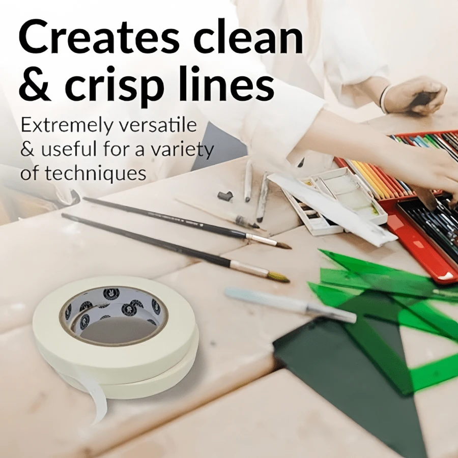 High Adhesive MultiPurpose White Masking Tape, Easy To Tear, Heat