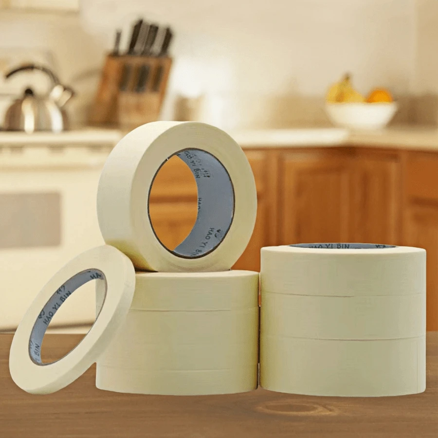 High Adhesive MultiPurpose White Masking Tape, Easy To Tear, Heat