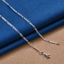 1 szt. 925 posrebrzany naszyjnik z łańcuszkiem o średnicy 16-30 cali i grubości 2 mm dla mężczyzn, modny urok, ślub, biżuteria punkowa, impreza