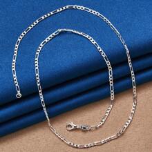 1 szt. 925 posrebrzany naszyjnik z łańcuszkiem o średnicy 16-30 cali i grubości 2 mm dla mężczyzn, modny urok, ślub, biżuteria punkowa, impreza