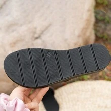 2024 Summer Women Fashion Mesh Slip-On Sandals - Casual Open Toe Flat Slides, Breathable Design, Easy On And Off,Beach Outfits - Coffee Brown - View 3