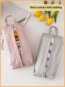 袜子和内衣收纳袋便携式旅行化妆包拉链分类小包大容量折叠挂式配件袋多功能旅行收纳袋 - 彩色 - 查看 7