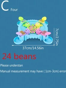 Parent-Child Interactive Tabletop Greedy Frog Bean Grab Game Toy - Multicolor - View 4