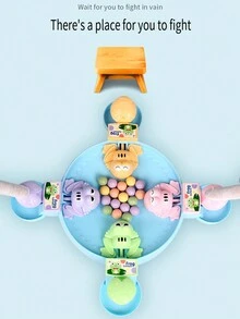 Parent-Child Interactive Tabletop Greedy Frog Bean Grab Game Toy - Multicolor - View 6